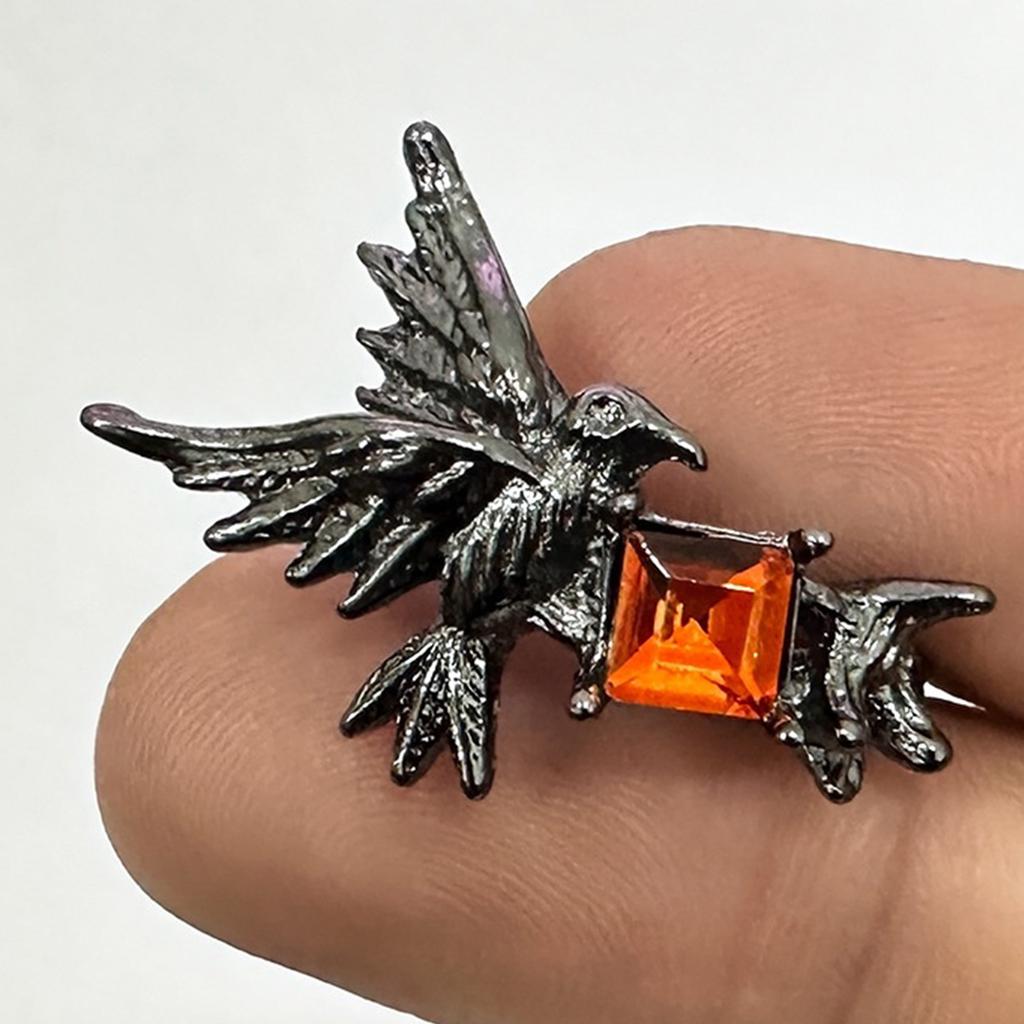Gothic Raven Ring Edgy Sweet Jewelry Unique Design Alternative Fashion Durable Alloy Finger Accessory Gift