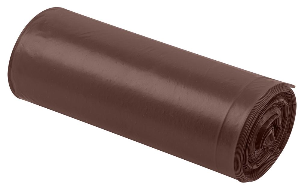 Waste bags 60 L, brown, 35 mic, 10 pcs.