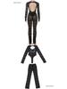 European & American Style 2026 Autumn Street Hot Girl Lace See-through Tight-fitting Pants Set