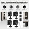 Adjustable Furniture Feet Leveling Pads for Cabinets Desks with Anti Slip Base