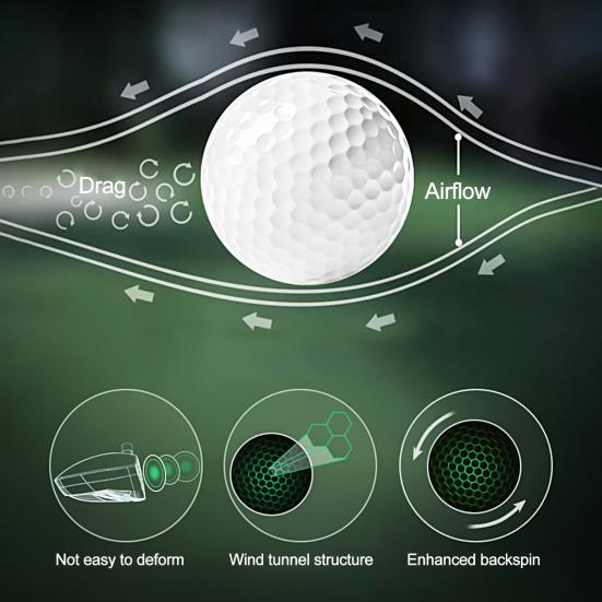 7Pcs Indoor Outdoor Glow in The Dark Light up Led Golf Balls