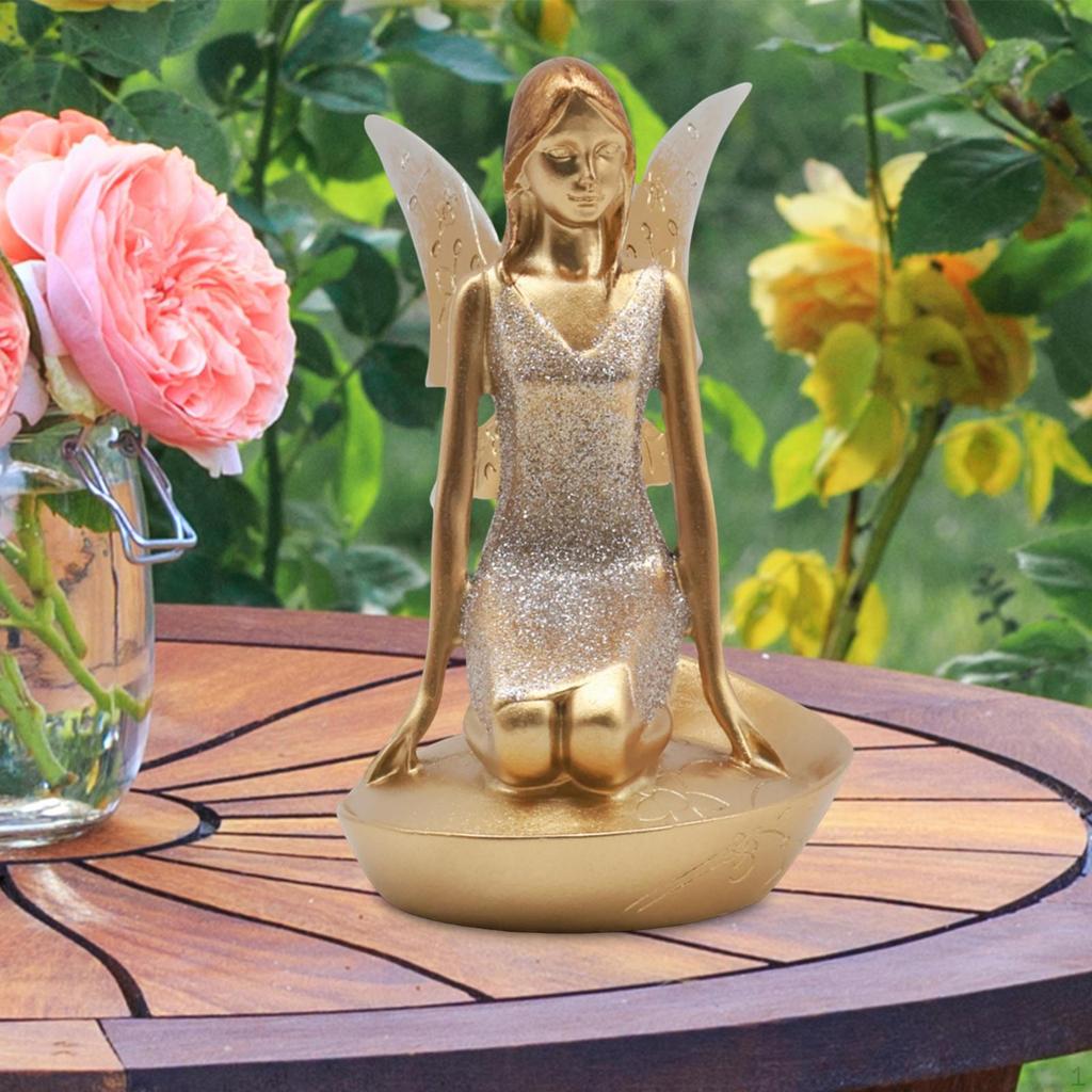 Fairy Statue Resin Figurine Artwork Decorative Gifts Ornament Sculpture for Housewarming Living Room