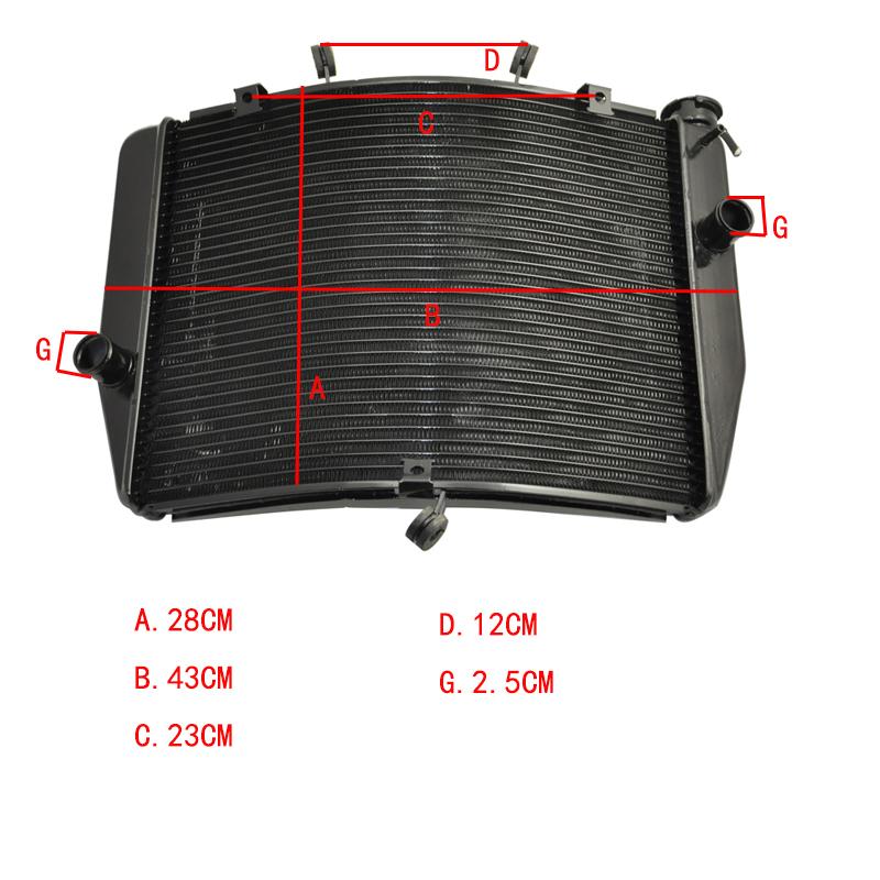 Motorcycle Aluminum Cooling Cooler Radiator For Kawasaki Ninja 600 ZX-6R ZX6R ZX600 ZX636 2009-2013 09-13