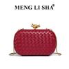 New fashion woven bag commuter chain dinner bag casual versatile shoulder messenger box women's bag