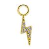 Charms - Cocr Nf - Gold Lightning With White Premium Zirconia - D-051