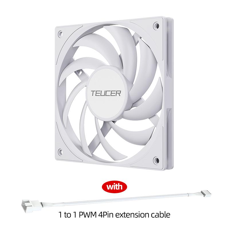 Teucer UT-12015 Ultrathin 15mm Thinckness 12cm Chassis Fan 12V/4Pin PWM FBD Bearing PC Case Cooling Ventilator 1-10pcs with Hub