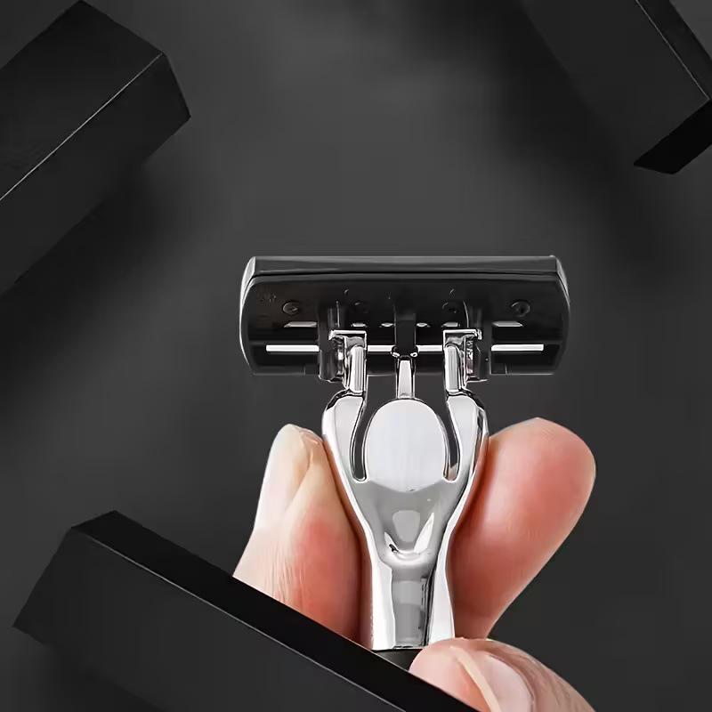 Chinese Style Men s Six-Layer Beard Razor with Wind Speed Shaver - Includes 12 Blades Single handle