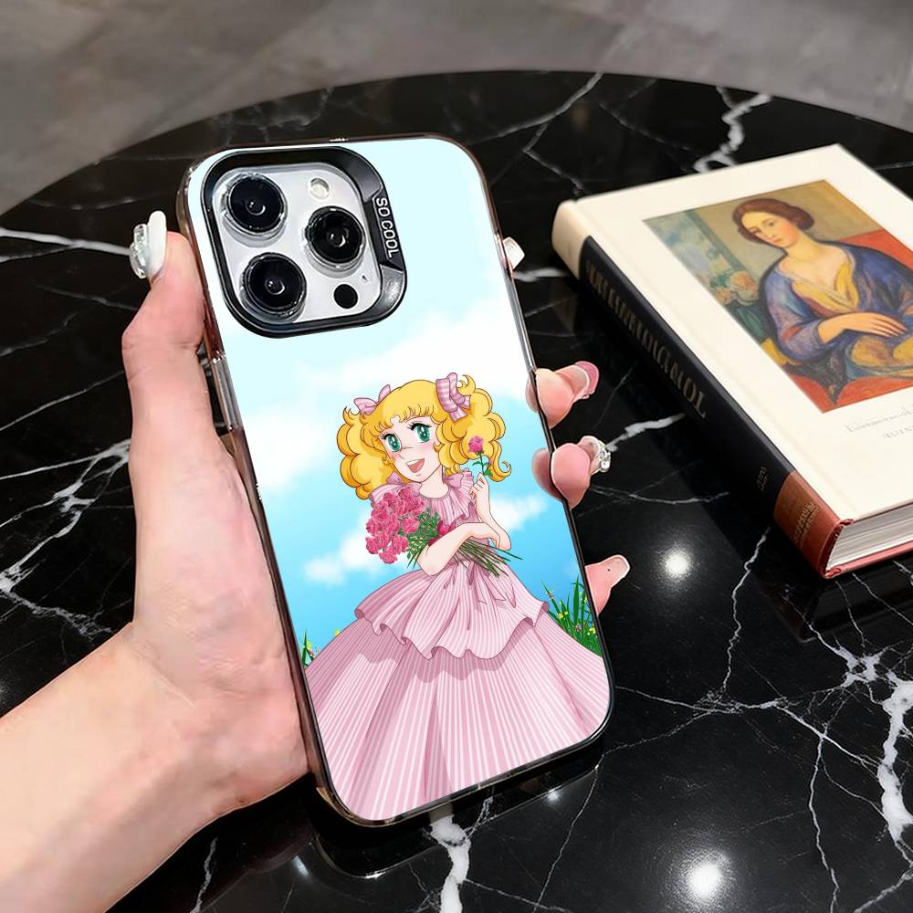 M-Manga C-candys Candy-cc  Phone Case For iPhone 17,16,15,14,13,12,11 Plus,Pro Max,XS,Colored Silver Plated Inside Cover