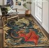Magic Dragon Carpet Bright Purple Mysterious Forest Pattern Indoor Mat Suitable Living Room Bedroom Office Home Decoration Gifts