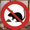 D Flat Aluminum No Rats Sign Rustproof PreDrilled Metal Circle Plaque Vintage Prohibition Wall Decor