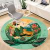 1PC Jungle Safari Office Round Area Rug, Indoor Mat Suitable ForOffice, Under Office Chairs Bedroom Living Room Home Decor, Room Deco, D035