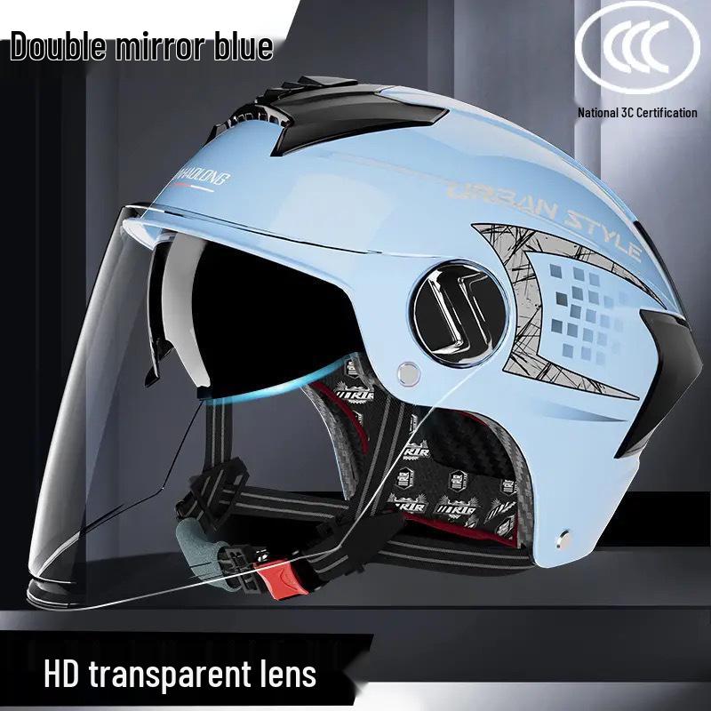 Certified Electric Motorcycle Helmet: Four Seasons, Sun Protection, Lightweight, High-End Safety
