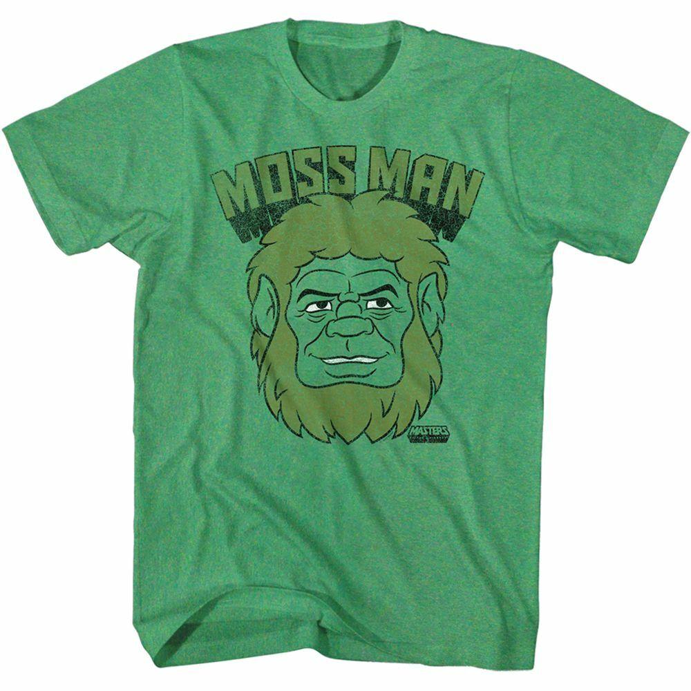 Masters of the Universe Moss Man Head Kelly Heather Adult T-Shirt XXL