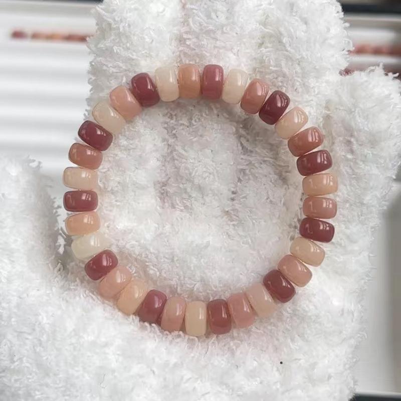 Натуральный и Аутентичный Натуральный Белый Нефрит Корень Бодхи Шарик-Пилюля Браслет для Девочек для Игры DIY Браслет