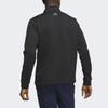 Adidas Dwr Quarter-Zip Sweatshirt Solid Logo Stand Collar Long Sleeve Men Sweatshirt Black HZ0436