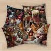 3D Print Christmas Throw Pillowcase - Festive Decor for Sofa & Living Room