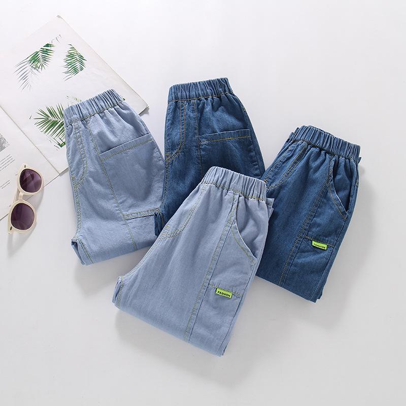 Kids' Summer Lightweight Tencel Cotton Mosquito Repellent Pants - Unisex Casual Long Jeans for Boys & Girls