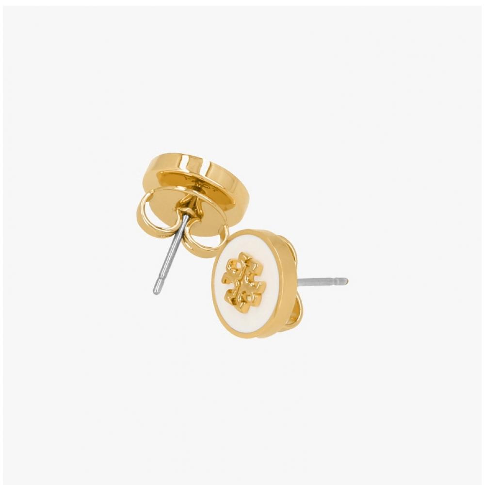Tory Burch Kira Circle Logo Enamel Stud Earrings 90547 700