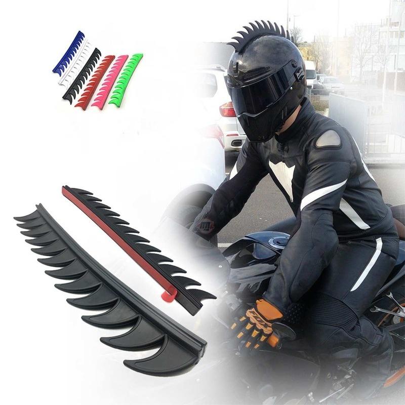 1Pc Rubber Dirt Biker Motocross Mohawk Biker Helmet Mohawks Spikes Motorcycle Helmet Mohawk Sticker