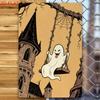 1pc 2D Flat Vintage Halloween Iron Sign - Spooky Castle & Ghosts Decor Ideal for Living Room/Garden/Halloween Party