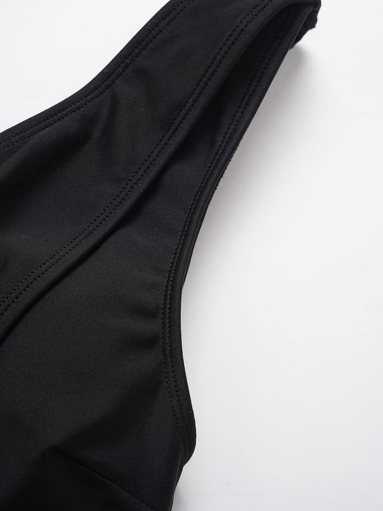Women's Swimsuit Black One-piece Hollow Sexy One Shoulder Swimsuit Bikini Beachwear