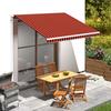 VidaXL Awning Fabric Shade Sail Sun Protection Garden Patio Terrace Outdoor UV Resistant Durable Orange and 145723