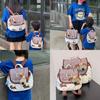 Puppy Dog Printed Checkered Pattern Children Backpack Suitable Parent Children