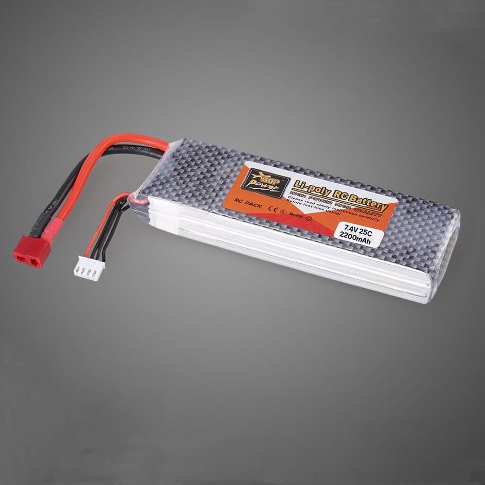 7.4V 2200mAh 25C 2S LiPo Battery for RC Quadcopter Airplane 1/16 TRAXXAS MINI E-REVO SLASH LVXL