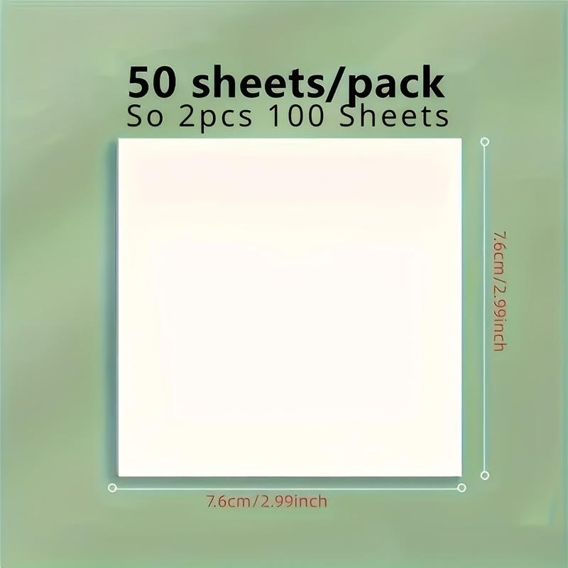 Clear Transparent Sticky Notes - Removable Adhesive Memo Sheets for Notebook & Planner