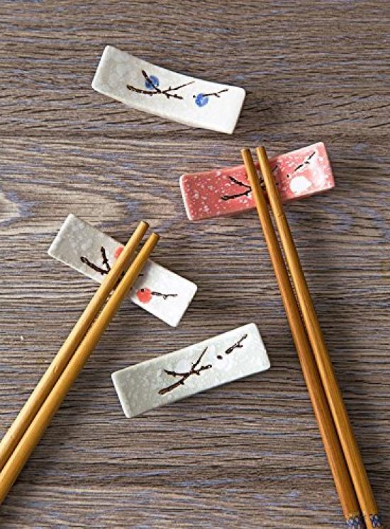 VIEAURA Ceramic Chopstick Japanese Set of Tabletop Japanese Cutlery Knife Interior Decor Rests, Style, 4, Accessories, Cuisine, Restaurant, Inn,