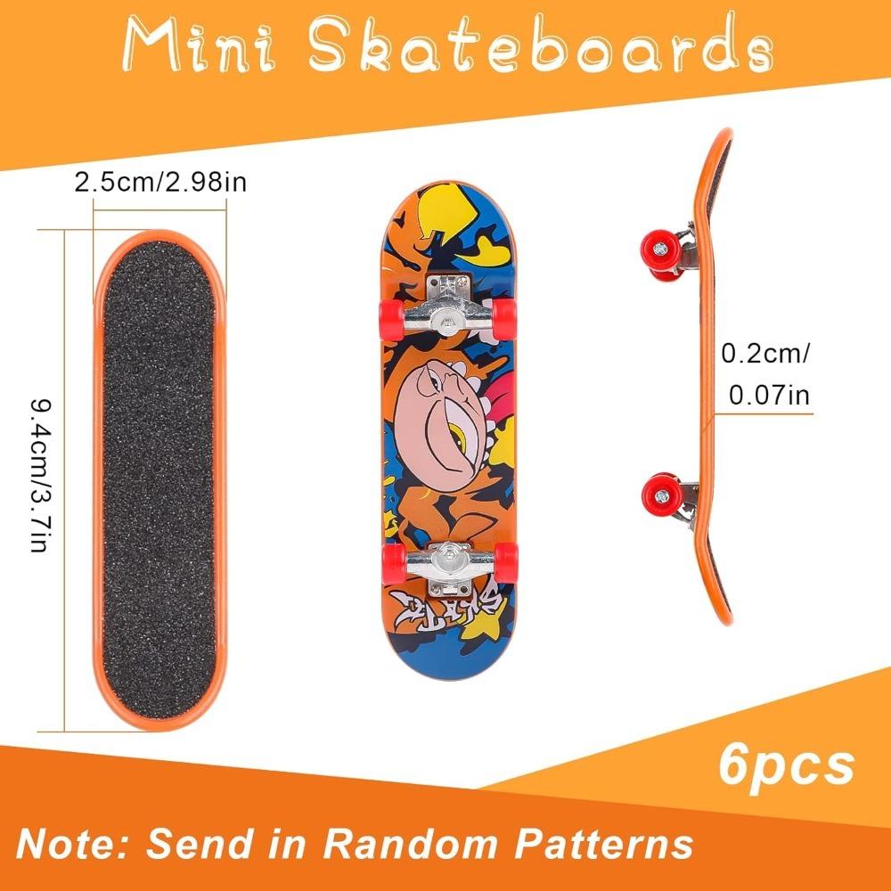 Mini Finger Skateboard For Kids And Adults, Random Designs For Finger Coordination Training, Stress Relief And Party Favors