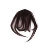Human Bangs Natural Brown Middle Part Wispy Bang Hair Clip In Bangs Fringe Hairpiece for Women Clip On Air Bang