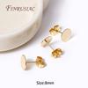 Ear Post with 8/10/12MM Pad 18K Gold-Plated Brass Metal Blank Post Earring Studs Base Pins DIY Earring Jewelry Making Findings