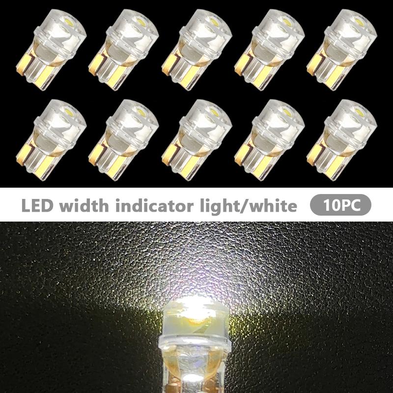 SEAMETAL 10pcs Car LED T10 W5W Signal Light 12V Auto Interior Dome License Plate Reading Wedge Side Lamps