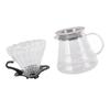 Pour Over Coffee Maker 600ML Glass Coffee Dripper Pot with Filter Cup and Paper for Home Shop