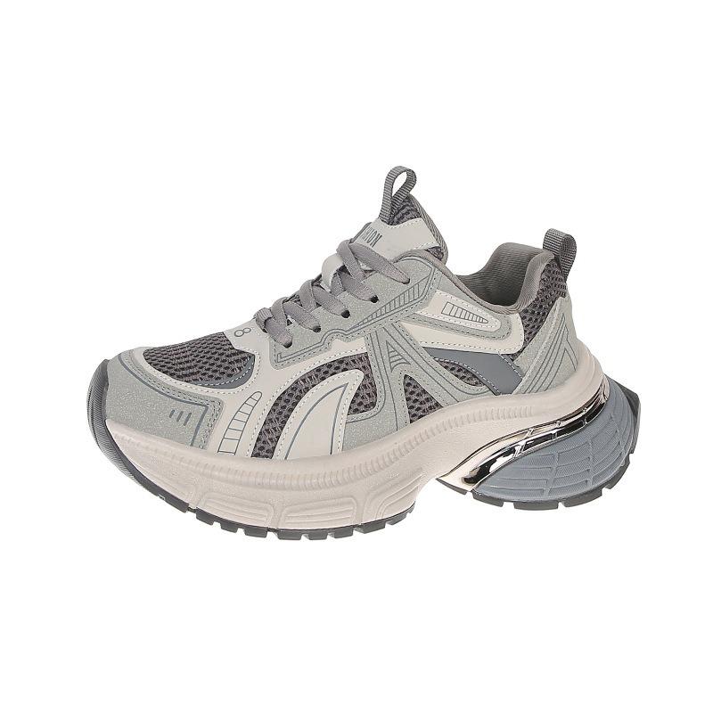 Dad Shoes, Children's Versatile Thick-soled Heightening Leather Women's Shoes, Early Spring New Casual Sports Shoes
