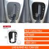 For Saab 9-3 2003-2011 Real Carbon Fiber Sticker Gear Shift Panel Trim Cover Car Accessories Interior Decorative