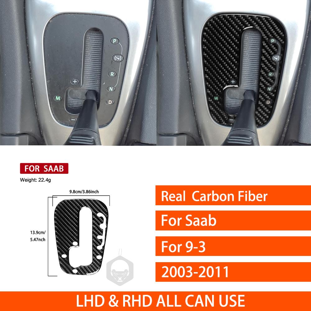 For Saab 9-3 2003-2011 Real Carbon Fiber Sticker Gear Shift Panel Trim Cover Car Accessories Interior Decorative