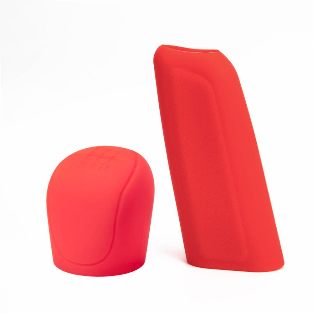 Car Gear Shift Knob Cover Handbrake Silicone Non Slip Grip Handle Case Automobiles Gear Shift Collars Car Interior Accessories