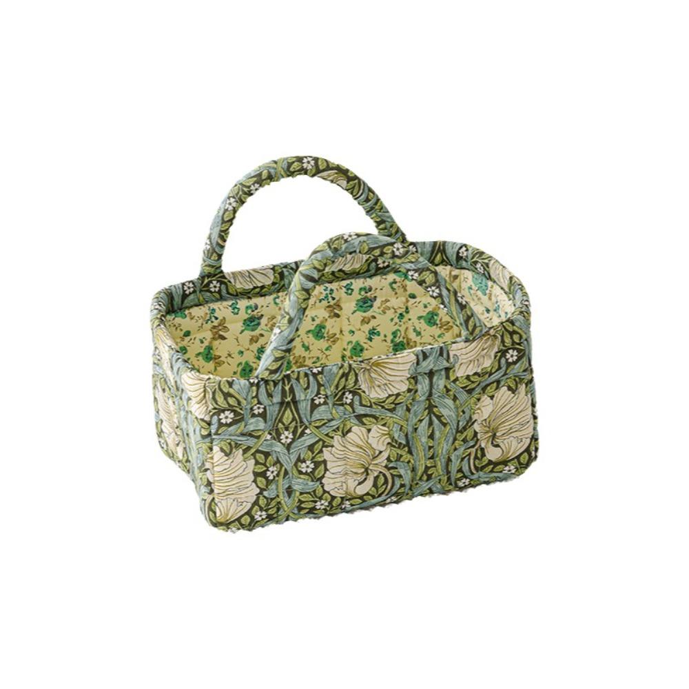 Blumenmuster Aufbewahrungskorb Faltbares Design Wäschekorb Tragetasche Weiche Einkaufstasche Schreibtischaufbewahrung
