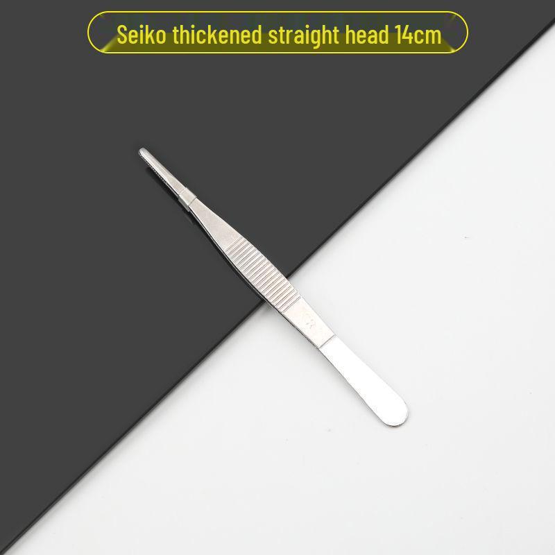 304 Stainless Steel Multifunctional Tweezers: Thickened Straight & Round Head, Bent Tip, Ideal for Aquatic Plants and Succulents.