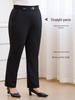 Plus Size Women's High Waist Winter Pants - Versatile, Elastic, Straight Leg for 2025