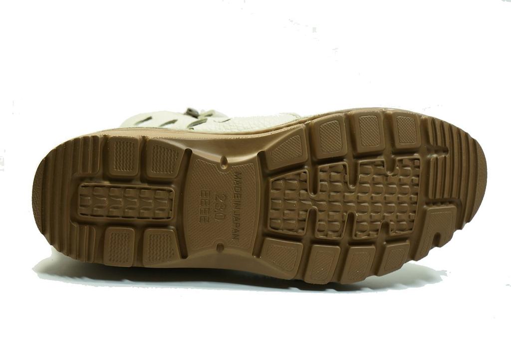 Summer Thick Made In Double Punching Genuine Leather [Yuriko Matsumoto] Boots, Sandals, Women's, Sole, Japan, Zipper, Boots, (24.5cm, Ivory)