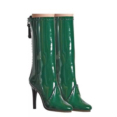 Figure for TBLeague For Large Size Fashion Sexy Beautiful Leather Style Fashion High Heel Boots Shoes and Head Not Glossy Enamel [TOYBARJAPAN] 1/6