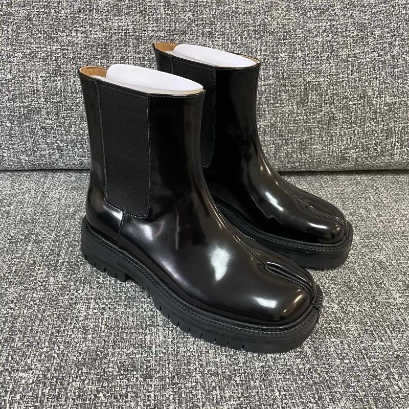 Fashion Luxury Women's All Genuine Leather Chelsea Boots Platform Thick Soled Cowhide Women's Short Boots