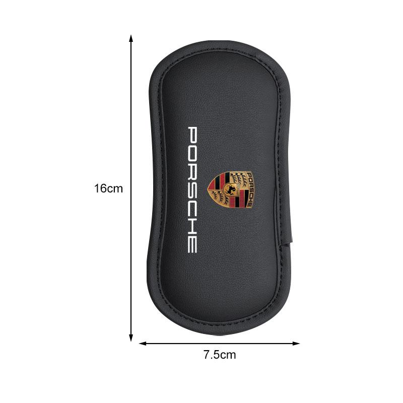 1Pcs Leather Car Pillow Car Knee Pad Elastic Memory Foam Leg Pad For Porsche 911 918 928 944 968 Boxster Cayenne Macan Panamera