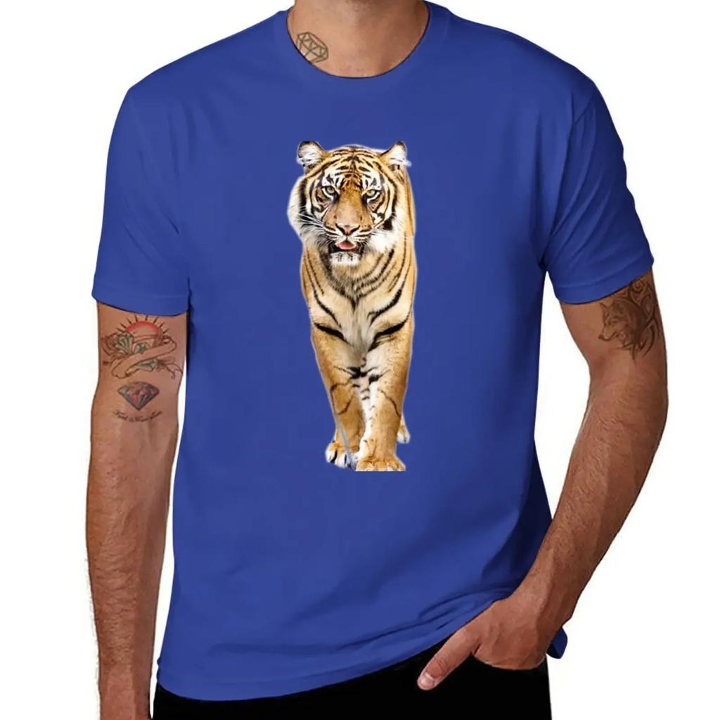 Tiger T-Shirt oversized customs animal prinfor boys mens workout shirts