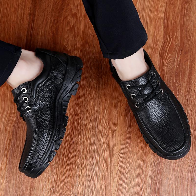 Herren Freizeitschuhe Herren Lederschuhe Lässige Hochwertige Herren Slipper Schuhe Handgefertigte Rutschfeste Schuhe Büro Arbeitsschuhe für Herren