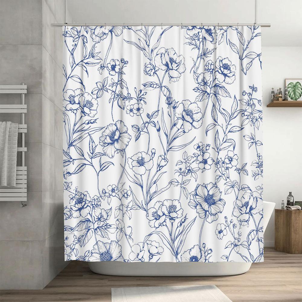 Beach House Decor Shower Curtain Set Nautical Lighthouse Seagull Design For Bathroom Waterproof Fabric Multiple Sizes Available