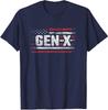 Gen X American Flag Vintage Theme Proud To Be Gen X Unisex T-Shirt